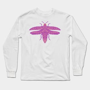 Floral Pink Beetle Long Sleeve T-Shirt